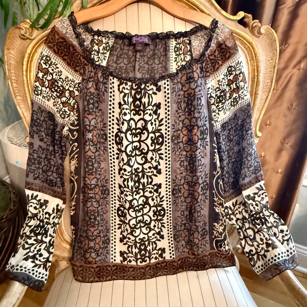 SEXY SHEER BLOUSE! Wear with a tank underneath—or don’t!